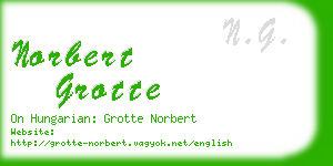 norbert grotte business card